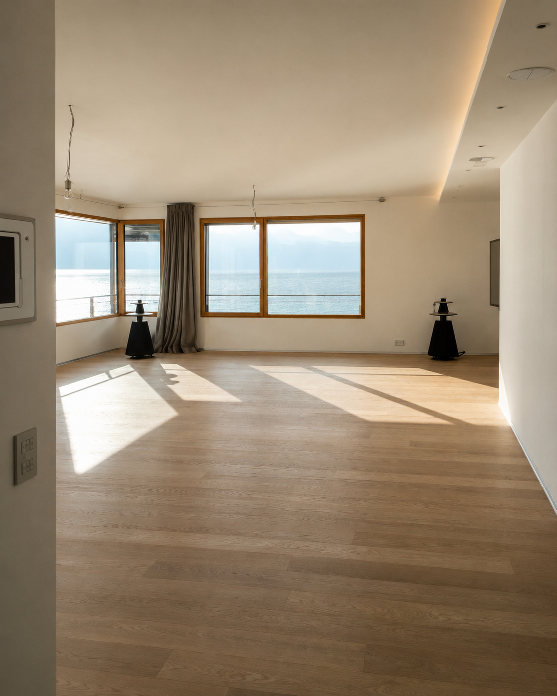 Séjour au parquet impeccable après nettoyage Clean-Clean